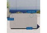 EEI-4211-GRY Saybrook Outdoor Patio Upholstered Sectional Sofa Ottoman By Modway