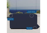 EEI-4211-NAV Saybrook Outdoor Patio Upholstered Sectional Sofa Ottoman By Modway