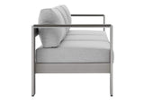 EEI-4228-SLV-GRY Shore Sunbrella® Fabric Aluminum Outdoor Patio Sofa By Modway