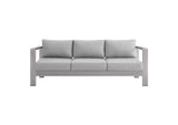 EEI-4228-SLV-GRY Shore Sunbrella® Fabric Aluminum Outdoor Patio Sofa By Modway