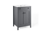 EEI-4250-GRY-WHI Nantucket 24" Bathroom Vanity By Modway