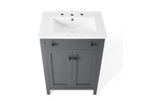 EEI-4250-GRY-WHI Nantucket 24" Bathroom Vanity By Modway