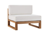 EEI-4257-NAT-WHI-SET Upland 4-Piece Outdoor Patio Teak Wood Furniture Set By Modway