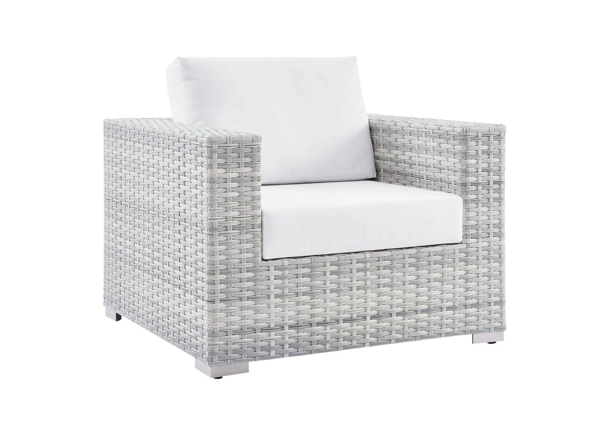 EEI-4297-LGR-WHI Convene Outdoor Patio Armchair By Modway