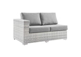 EEI-4303-LGR-GRY Convene Outdoor Patio Left-Arm Loveseat By Modway