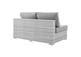 EEI-4303-LGR-GRY Convene Outdoor Patio Left-Arm Loveseat By Modway