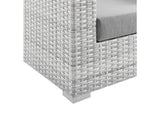 EEI-4303-LGR-GRY Convene Outdoor Patio Left-Arm Loveseat By Modway