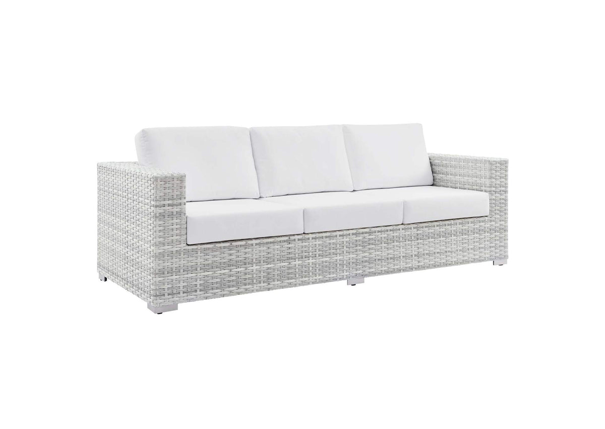 EEI-4305-LGR-WHI Convene Outdoor Patio Sofa By Modway