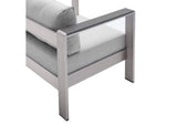 EEI-4316-SLV-GRY-SET Shore 4 Piece Sunbrella® Fabric Outdoor Patio Aluminum Set By Modway