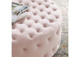 EEI-4326-PNK Ensconce Tufted Performance Velvet Round Ottoman By Modway