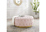 EEI-4326-PNK Ensconce Tufted Performance Velvet Round Ottoman By Modway