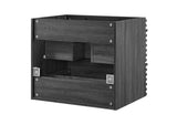 EEI-4338-CHA Render 24" Wall-Mount Bathroom Vanity Cabinet - Sink Basin Not Included - By Modway