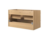 EEI-4339-OAK Render 36" Wall-Mount Bathroom Vanity Cabinet - Sink Basin Not Included - By Modway