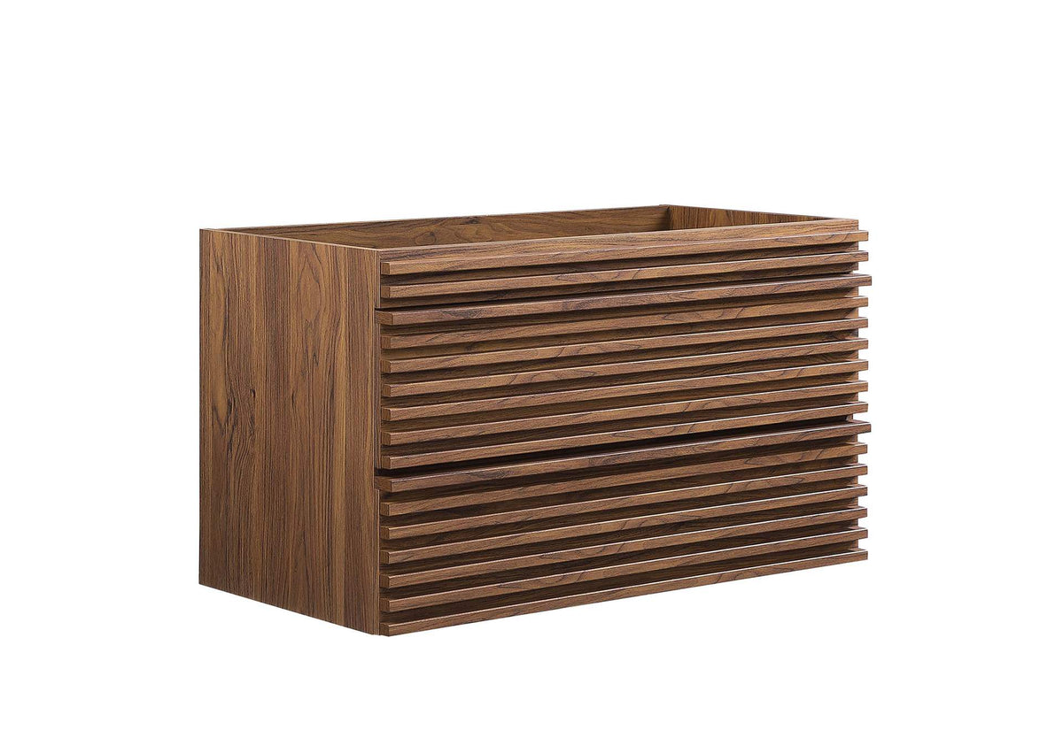 EEI-4339-WAL Render 36" Wall-Mount Bathroom Vanity Cabinet - Sink Basin Not Included - By Modway