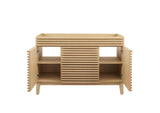 EEI-4341-OAK Render 48" Single Sink Compatible - Not Included - Bathroom Vanity Cabinet By Modway
