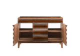 EEI-4342-WAL Render 48" Double Sink Compatible - Not Included - Bathroom Vanity Cabinet By Modway