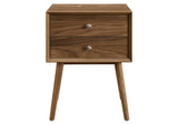 EEI-4343-WAL-WAL Ember Wood Nightstand With USB Ports By Modway