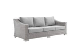 EEI-4359-LGR-GRY Conway 4-Piece Sunbrella® Outdoor Patio Wicker Rattan Furniture Set By Modway