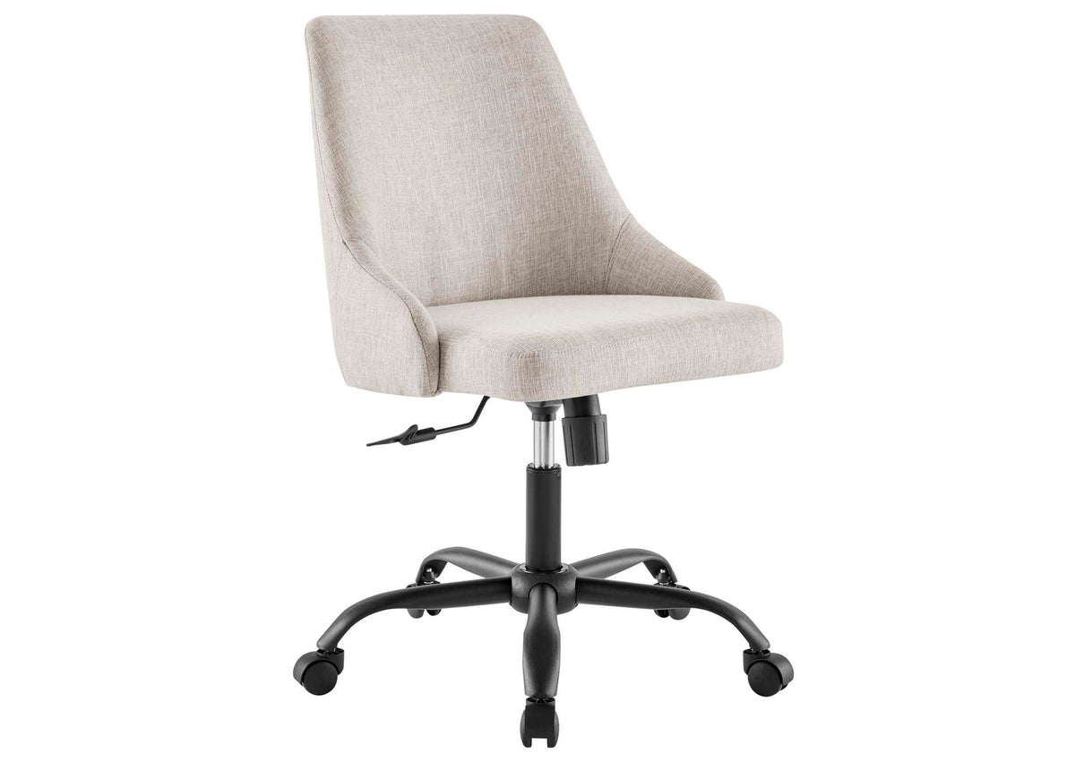 EEI-4371-BLK-BEI Designate Swivel Upholstered Office Chair By Modway