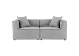 EEI-4377-GRY Saybrook 2-Piece Outdoor Patio Upholstered Sectional Sofa Loveseat By Modway