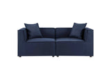 EEI-4377-NAV Saybrook 2-Piece Outdoor Patio Upholstered Sectional Sofa Loveseat By Modway