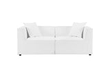 EEI-4377-WHI Saybrook 2-Piece Outdoor Patio Upholstered Sectional Sofa Loveseat By Modway