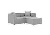 EEI-4378-GRY Saybrook Outdoor Patio Upholstered Loveseat And Ottoman Set By Modway