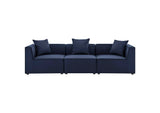 EEI-4379-NAV Saybrook 3-Piece Outdoor Patio Upholstered Sectional Sofa By Modway