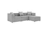 EEI-4380-GRY Saybrook 4-Piece Outdoor Patio Upholstered Sectional Sofa By Modway