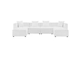 EEI-4383-WHI Saybrook 6-Piece Outdoor Patio Upholstered Sectional Sofa By Modway