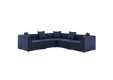 EEI-4384-NAV Saybrook 5 Piece Outdoor Patio Upholstered Sectional Sofa By Modway