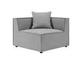 EEI-4385-GRY Saybrook 6-Piece Outdoor Patio Upholstered Sectional Sofa By Modway