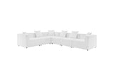 EEI-4385-WHI Saybrook 6-Piece Outdoor Patio Upholstered Sectional Sofa By Modway