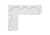 EEI-4385-WHI Saybrook 6-Piece Outdoor Patio Upholstered Sectional Sofa By Modway