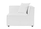 EEI-4386-WHI Saybrook 6-Piece Outdoor Patio Upholstered Sectional Sofa By Modway