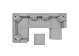 EEI-4387-GRY Saybrook 7-Piece Outdoor Patio Upholstered Sectional Sofa By Modway