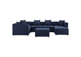 EEI-4387-NAV Saybrook 7-Piece Outdoor Patio Upholstered Sectional Sofa By Modway