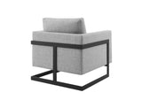 EEI-4391-BLK-LGR Posse Upholstered Fabric Accent Chair By Modway