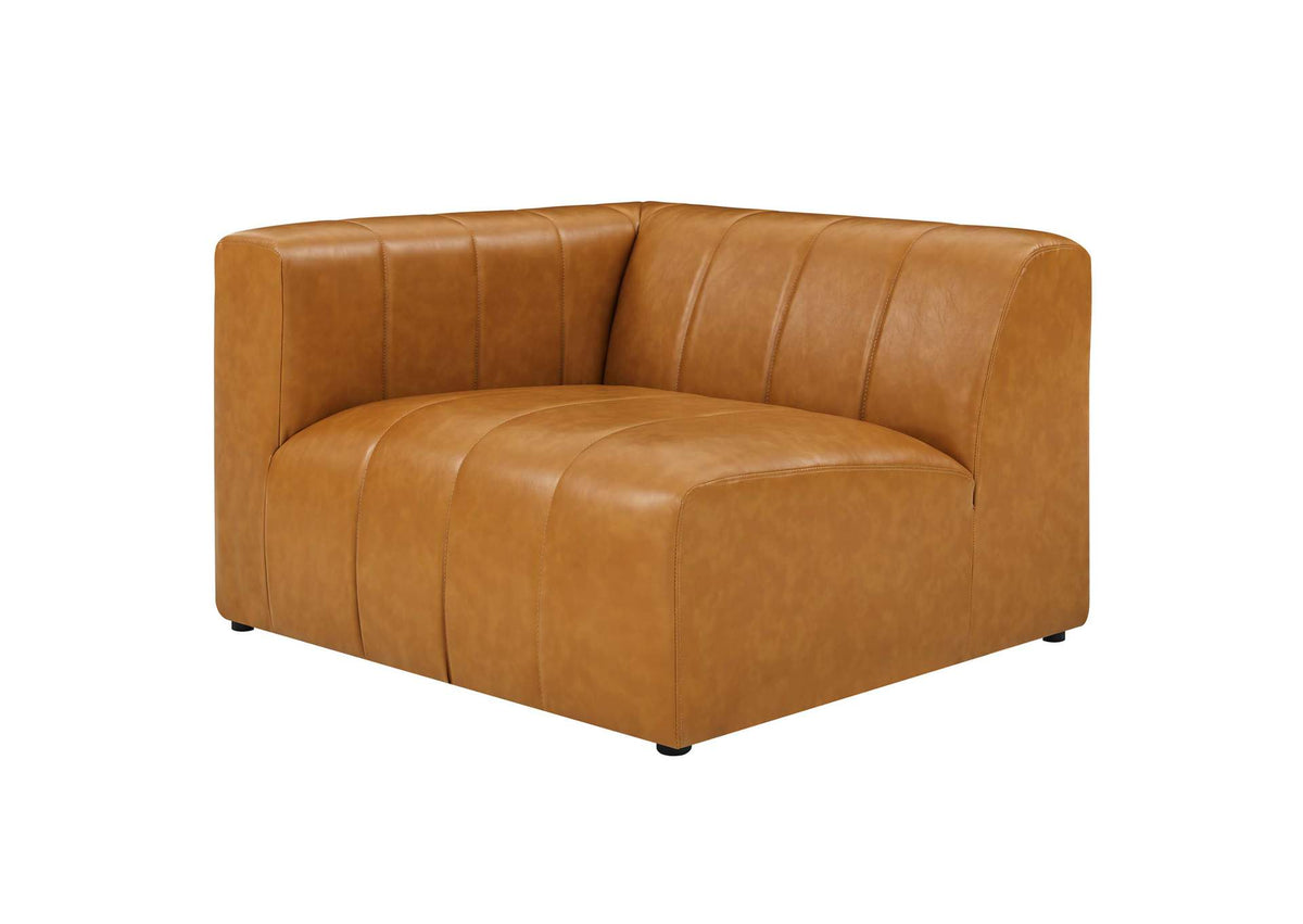 EEI-4397-TAN Bartlett Vegan Leather Left-Arm Chair By Modway