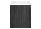 EEI-4433-CHA-WHI Render 24" Wall-Mount Bathroom Vanity By Modway