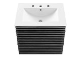 EEI-4433-CHA-WHI Render 24" Wall-Mount Bathroom Vanity By Modway