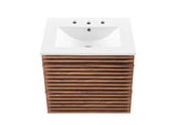 EEI-4433-WAL-WHI Render 24" Wall-Mount Bathroom Vanity By Modway