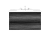 EEI-4436-CHA-WHI Render 36" Wall-Mount Bathroom Vanity By Modway
