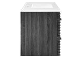 EEI-4436-CHA-WHI Render 36" Wall-Mount Bathroom Vanity By Modway