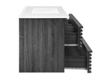 EEI-4436-CHA-WHI Render 36" Wall-Mount Bathroom Vanity By Modway