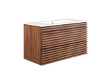 EEI-4436-WAL-WHI Render 36" Wall-Mount Bathroom Vanity By Modway