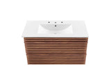 EEI-4436-WAL-WHI Render 36" Wall-Mount Bathroom Vanity By Modway