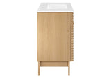 EEI-4437-OAK-WHI Render 36" Bathroom Vanity By Modway