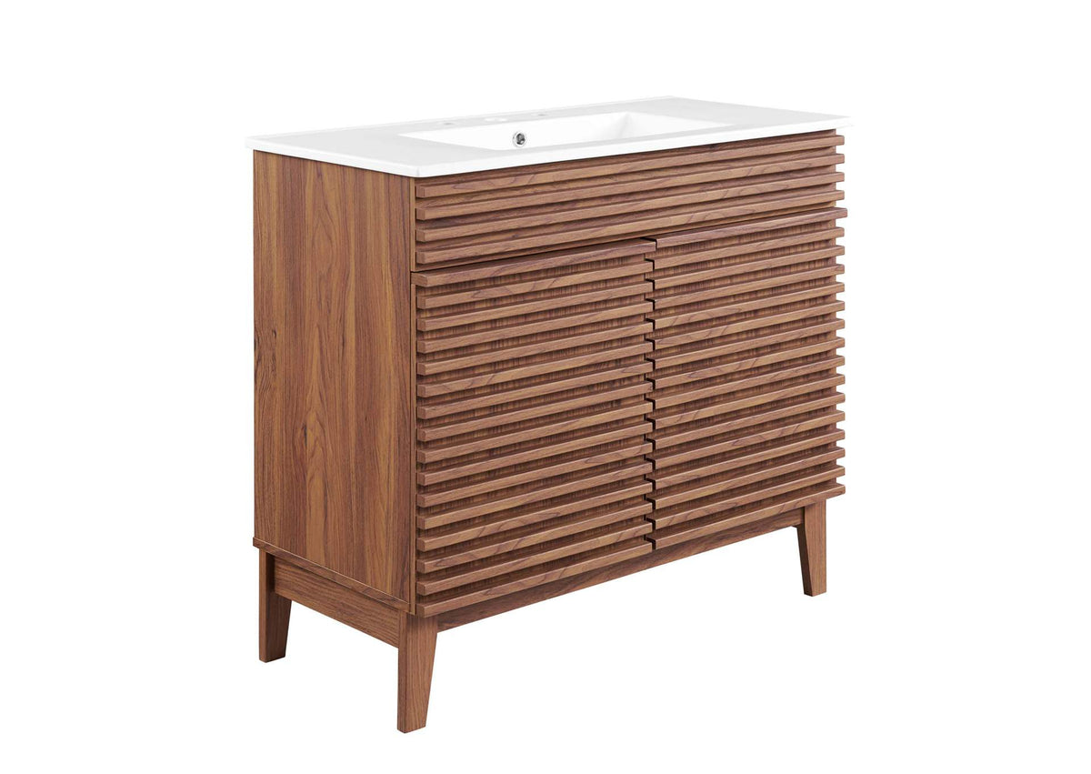 EEI-4437-WAL-WHI Render 36" Bathroom Vanity By Modway