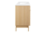EEI-4439-OAK-WHI Render 48" Single Sink Bathroom Vanity By Modway